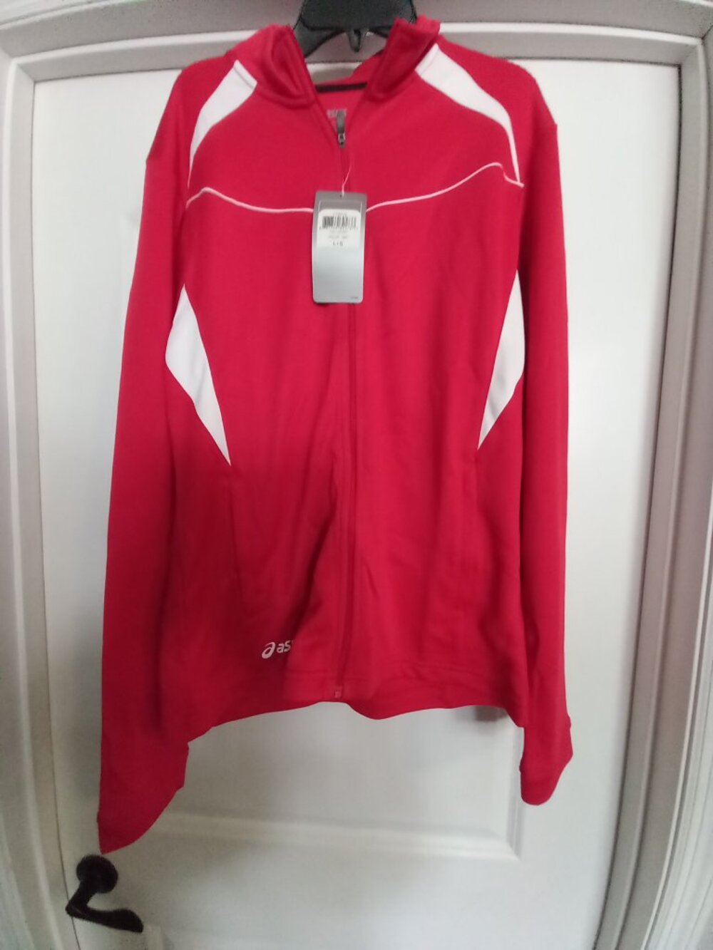 ASICS Cali™ Jacket, Red/White, Large NWT
